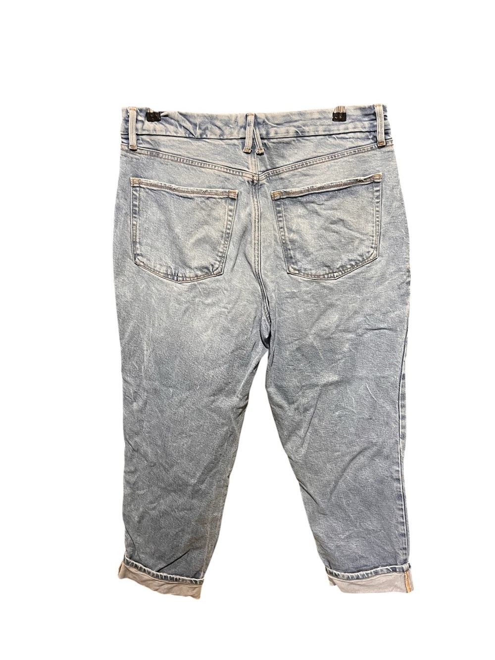 Good American The Weekender Cuffed Light Wash Relaxed Jeans 10/30 - Picture 5 of 11